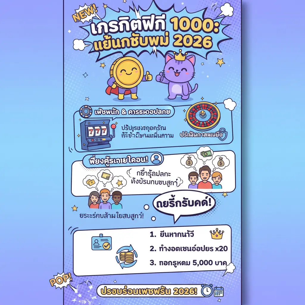 เครดิตฟรี 1000 - การพนันออนไลน์